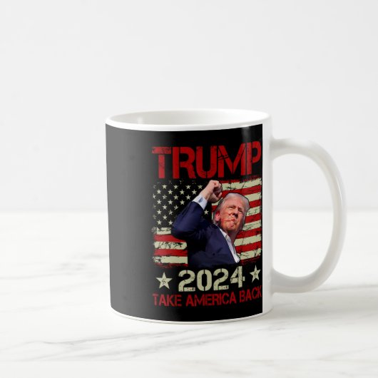 Trump 2024: Trump überlebt Kundgebung Kaffeetasse (Rechts)