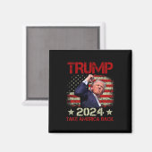 Trump 2024: Trump überlebt Kundgebung Magnet (Vorderseite/Rückseite)