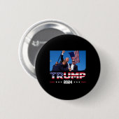 Trump 2024 überlebte bei der Kundgebung der Wahlen Button (Vorne & Hinten)