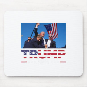 Trump 2024 überlebte bei der Kundgebung der Wahlen Mousepad