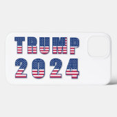 Trump 2024 US Flagge Case-Mate iPhone Hülle (Rückseite (Horizontal))