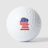 Trump 2024 US Flagge Golfball (Vorderseite)