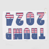 Trump 2024 US Flagge Golfhandtuch (Horizontal)