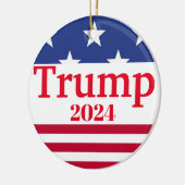 Trump 2024 US Flagge Keramik Ornament (Links)