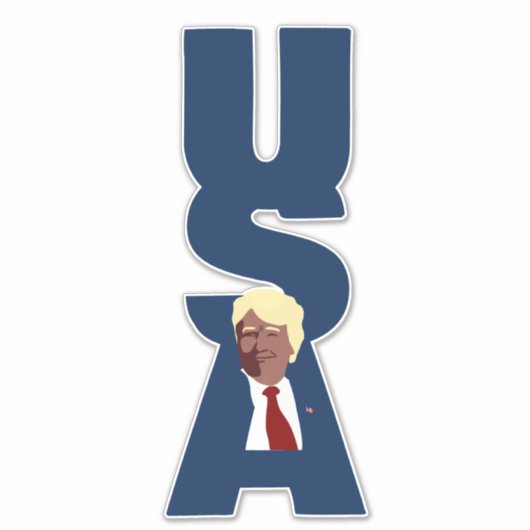 Trump 2024 USA Aufkleber (Vorderseite)