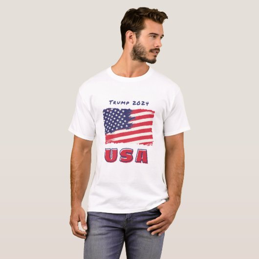 Trump 2024 USA Flag T-Shirt (Vorne ganz)