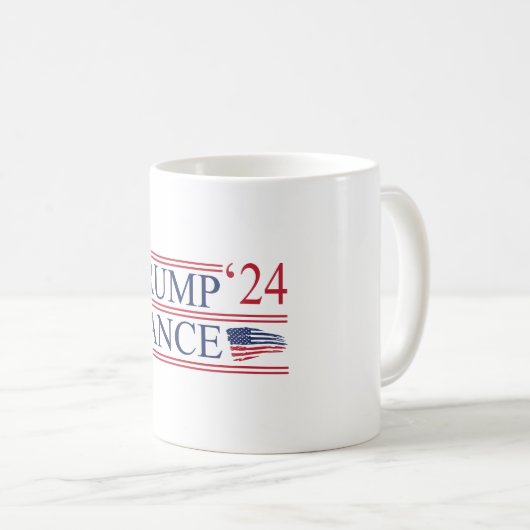 Trump 2024 Vance Kaffeetasse (VorderseiteRechts)