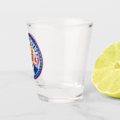 Trump 2024 vermisse mich noch 45 47, Anti-Joe Bide Schnapsglas (Rechts)