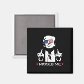 Trump 2024 vermisst magnet (Vorderseite/Rückseite)
