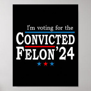 Trump 2024 verurteilte Felon, Im Voting Convicted Poster