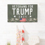 Trump 2024 Veteranen für Trump-Camouflage Banner (Insitu)