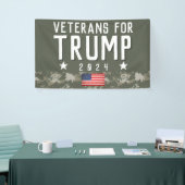 Trump 2024 Veteranen für Trump-Camouflage Banner (Messeveranstaltung)