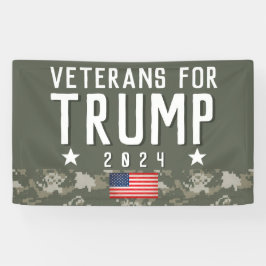 Trump 2024 Veteranen für Trump-Camouflage Banner