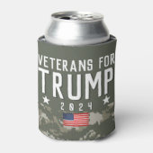 Trump 2024 Veteranen für Trump-Camouflage Dosenkühler (Kanne Vorderseite)