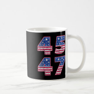 Trump 2024 Vintage 45 47 Amerika-Flagge-Shirt für  Kaffeetasse