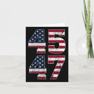 Trump 2024 Vintage 45 47 Stehen Mit Amerikanischer Karte