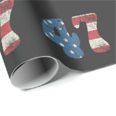 Trump 2024 Vintage Patriotische Amerikanische Flag Geschenkpapier (Rolleneckpunkt)