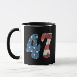 Trump 2024 Vintage Patriotische Amerikanische Flag Tasse