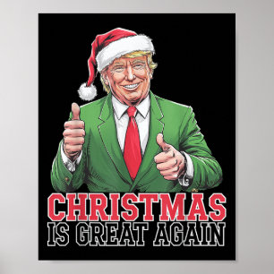 Trump 2024 Vintage Weihnachtsmann Weihnachten Dadd Poster