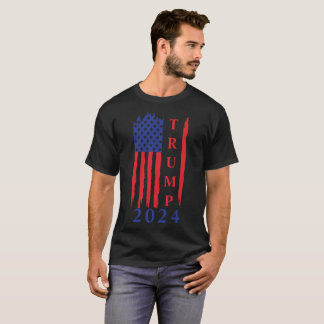 Trump 2024 Vintages Flag Patriotic T-Shirt