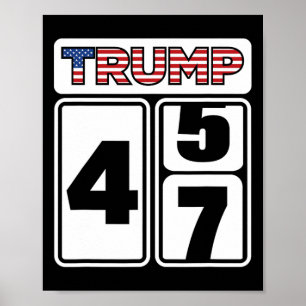 Trump 2024 Wahl 47 Sieg Gewinnen Präsident Amtsein Poster