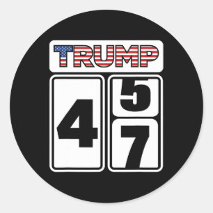 Trump 2024 Wahl 47 Siegeszug Präsident Inaug Runder Aufkleber