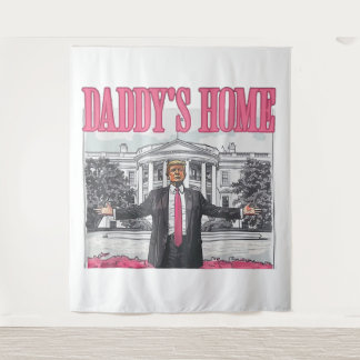 Trump 2024 Wahl Daddys Zuhause Pink Wandteppich