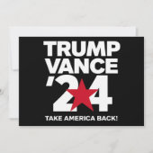 Trump 2024 Wahl Trump 2024 Einladung (Vorderseite)