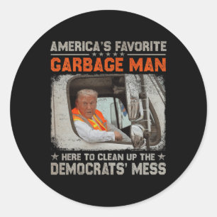 Trump 2024 Wahl Trump Garbage Man wählen Trump P Runder Aufkleber