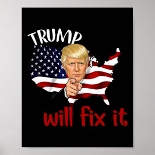 Trump 2024 Wahl Wird Es Richten Design Poster