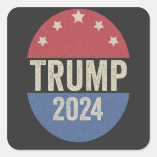 Trump 2024 Wähle Wieder Lustige Wahl Trump Wieder Quadratischer Aufkleber