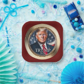 Trump 2024 Wahlkampagne Republikanisches Rotes Pap Pappteller (Party)