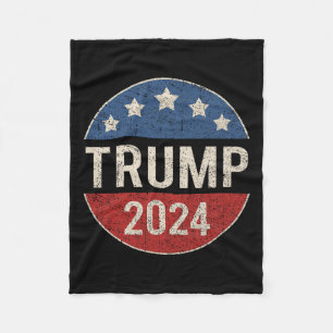 Trump 2024 Wahlkampfknopf zum Präsidenten gewählt Fleecedecke