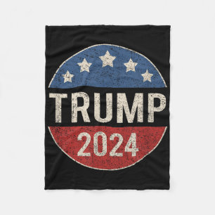 Trump 2024 Wahlkampfknopf zum Präsidenten gewählt Fleecedecke