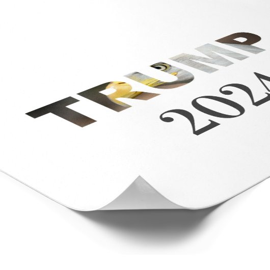 TRUMP 2024, WAHLPOSTER POSTER (Ecke)