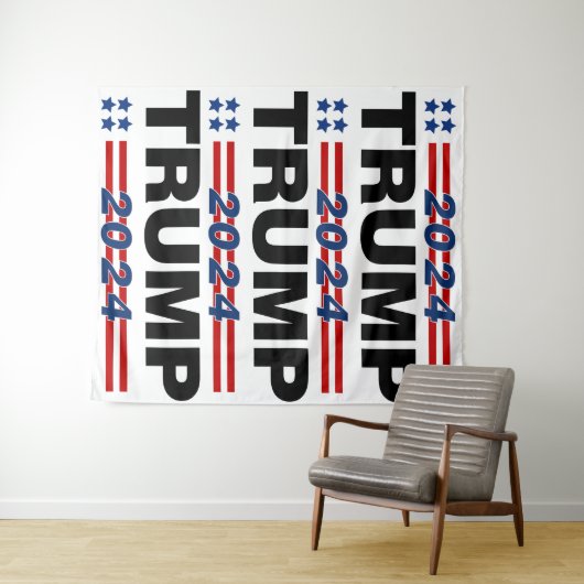 Trump 2024 wandteppich (Beispiel (Horizontal))