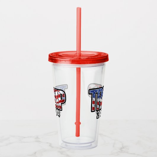 Trump 2024 Waving Flag Acryltrinkbecher (Rechts)