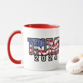 Trump 2024 Waving Flag Tasse