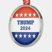 Trump 2024 Weihnachten Ornament Aus Metall (Links)