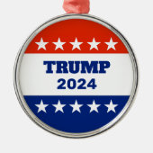 Trump 2024 Weihnachten Ornament Aus Metall (Vorne)