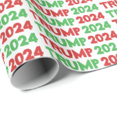 TRUMP 2024 Weihnachts-Rot-Muster Geschenkpapier (Rolleneckpunkt)