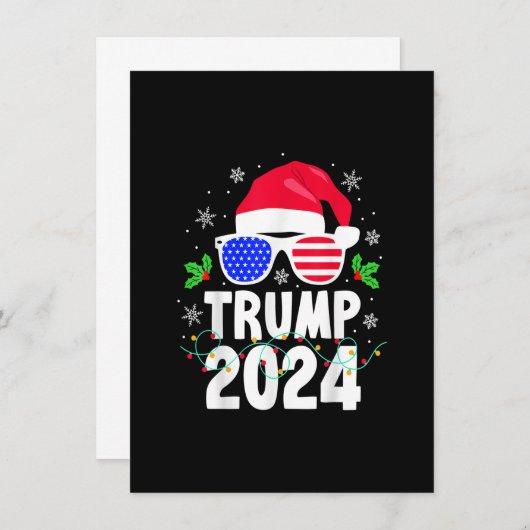 Trump 2024 Weihnachtsmannmütze Weihnachten Weihnac Einladung (Vorne/Hinten)
