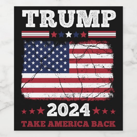 Trump 2024 weinetikett (Einzelnes Label)