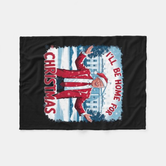 Trump 2024 werde ich für den Weihnachtslustigen Tr Fleecedecke (Vorderseite (Horizontal))