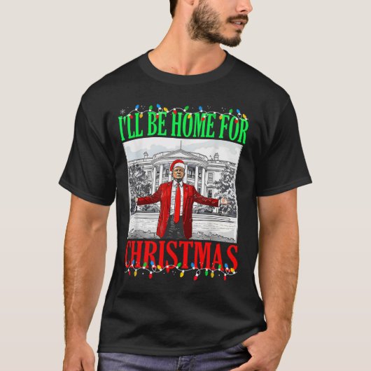 Trump 2024 werde ich für den Weihnachtslustigen Tr T-Shirt (Vorderseite)