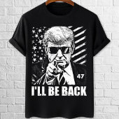 Trump 2024 werde ich mit amerikanischer Flagge wie T-Shirt