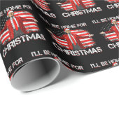 Trump 2024 werde ich zu Weihnachten Zuhause sein Geschenkpapier (Rolleneckpunkt)