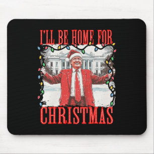 Trump 2024 werde ich Zuhause für Christmas Daddys Mousepad