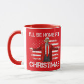 Trump 2024 werde ich Zuhause für Weihnachtsrot sei Tasse (Links)