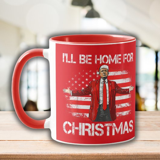 Trump 2024 werde ich Zuhause für Weihnachtsrot sei Tasse